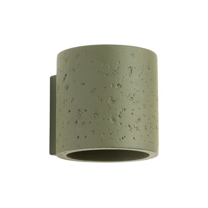Aplica Sollux ORBIS beton, verde oliiv, bej, stil minimalist, 30x30cm
