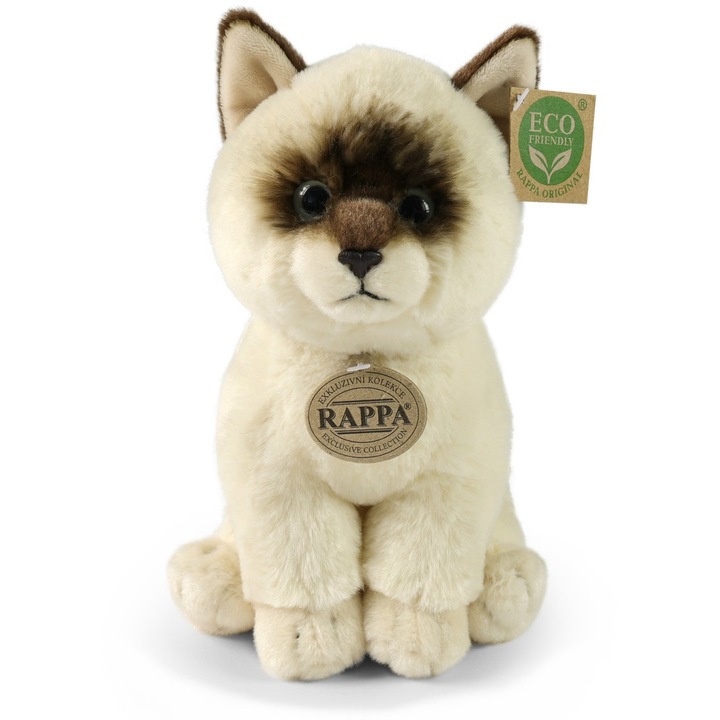 Плюшена играчка, Rappa, котка Ragdoll, 23 см, Eco Friendly