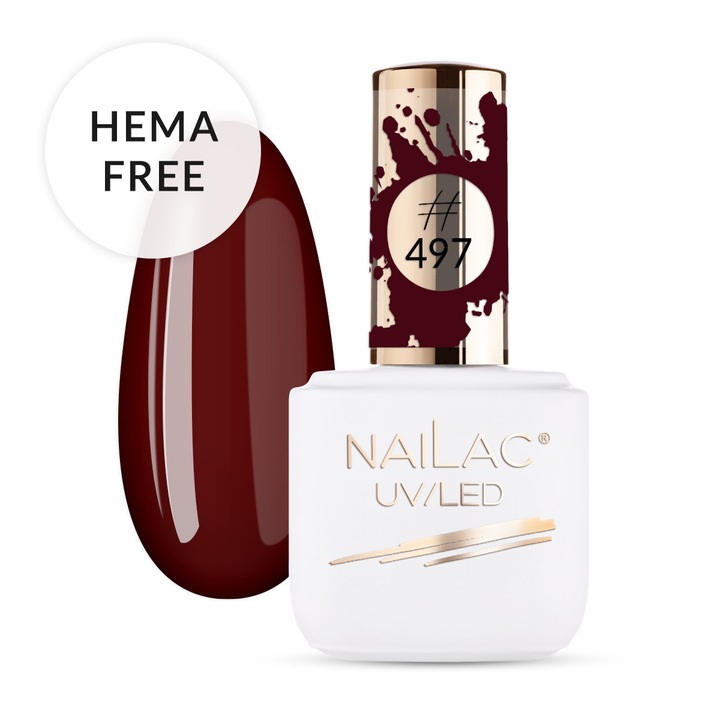 Oja hibrida NaiLac 497, bordo, 7ml