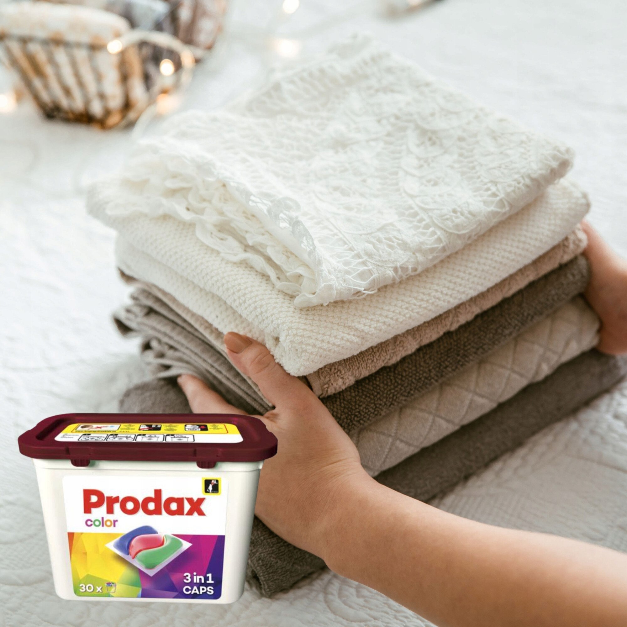 Detergent rufe, Prodax, kapsulki 3in1, 30 buc, pentru rufe colorate ...