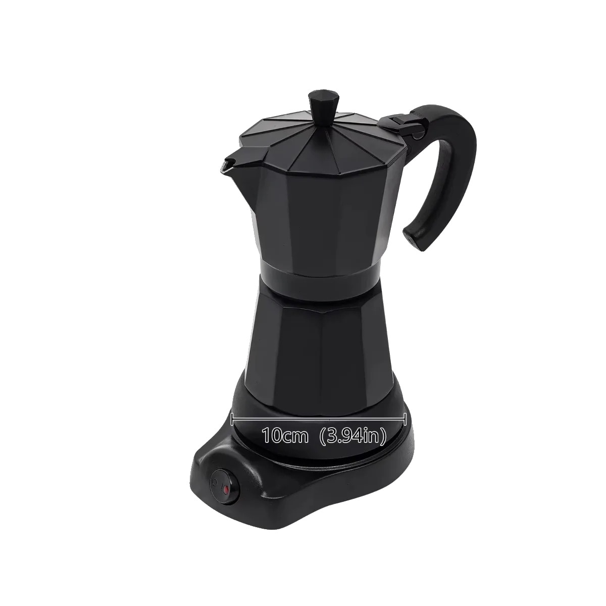 Cafetiera Moka, capacitate 300 ml, putere 480 W, design modern, neagra