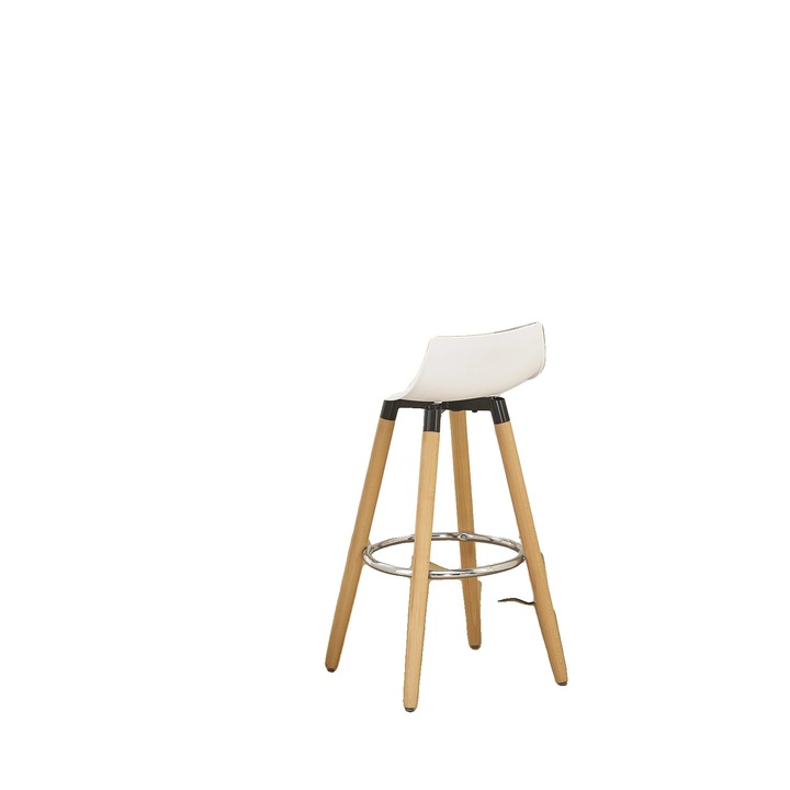 Masa de bucatarie, design modern, trei rafturi, alb, 120x105x50cm