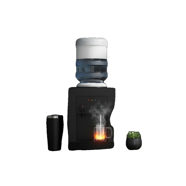 Vízadagoló, 550W fűtés, 75W hűtés, 270x235x370mm, rozsdamentes acél, 3.5L-től 18.9L-ig terjedő palackokkal kompatibilis készlet