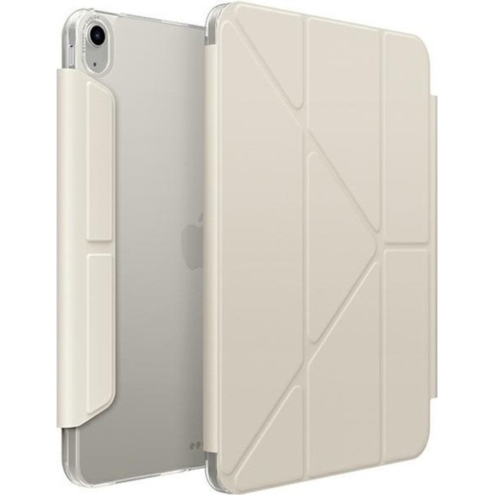 Husa tableta UNIQ Camden Click, compatibila cu iPad Air 13" (2024), bej, material TPU/PC