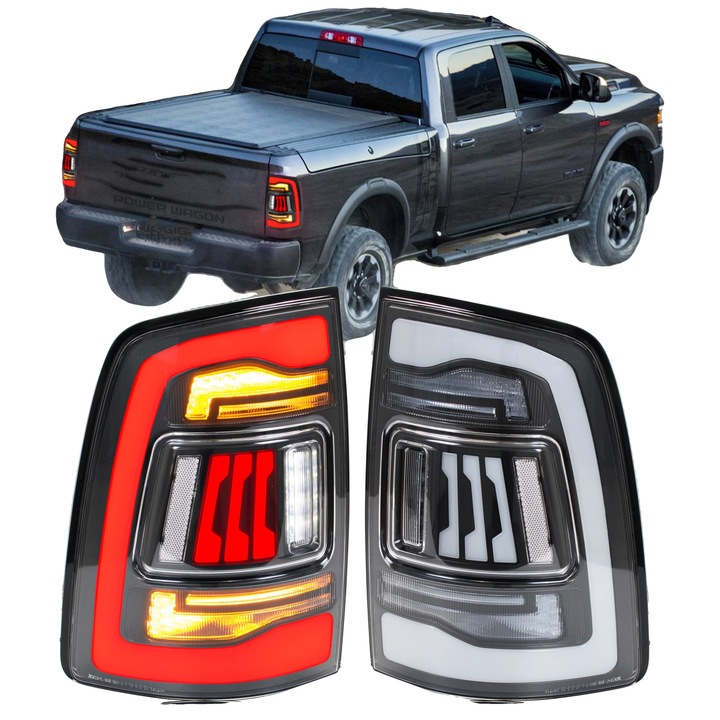 Lampi LED spate, 12V, 35W, 3400 lumeni, impermeabile IP67, set pentru Dodge Ram 2009-2018