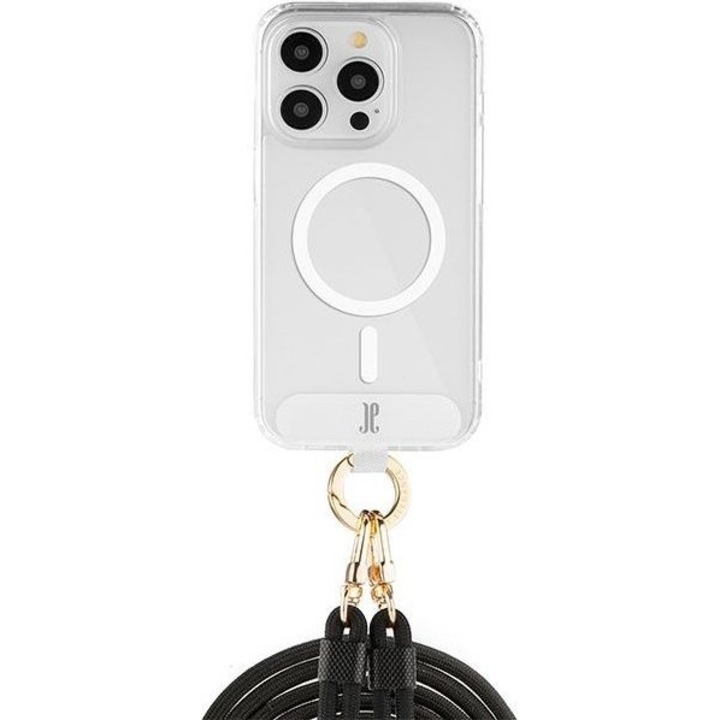 Husa telefon Just Elegance PopGrip pentru iPhone 15 Pro Max 6.7'', transparent, TPU, cu suport