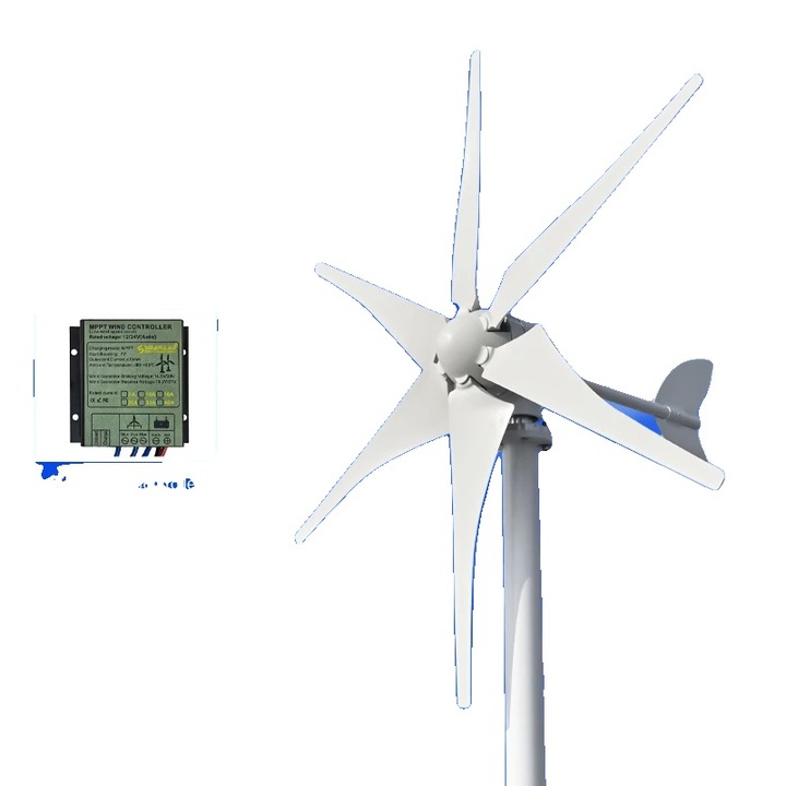 Generator eolian 4000W, 12V, 6 palete, constructie durabila, control gratuit