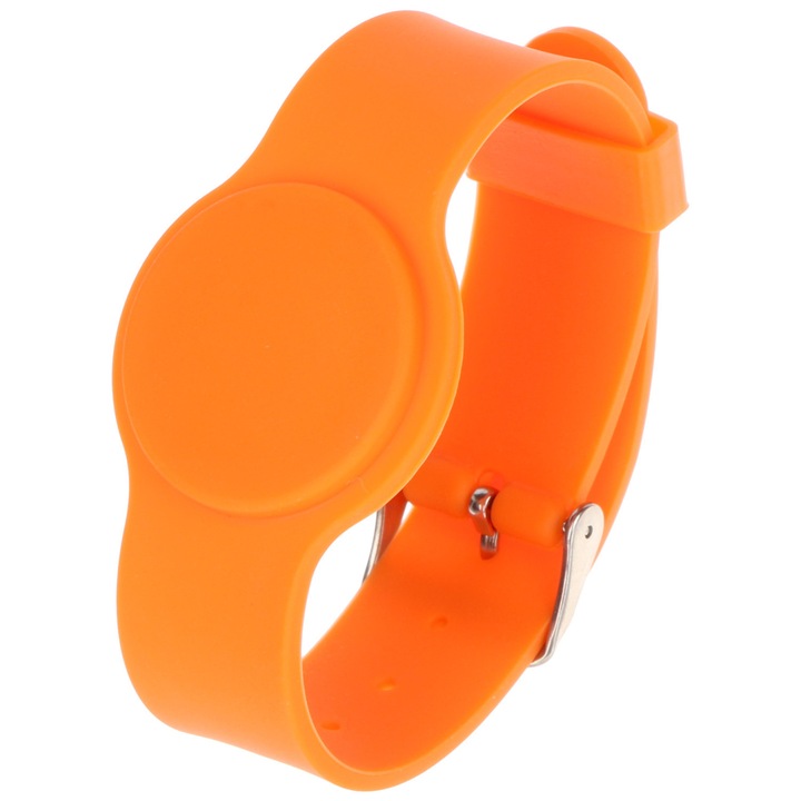 Bratara din silicon cu tag RFID ATLO-707/O, portocalie, 245x35x5mm