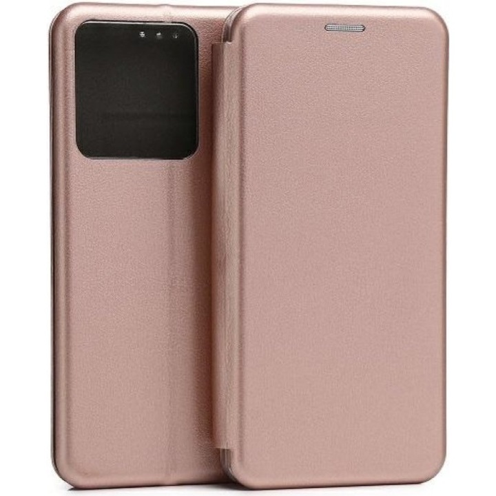 Husa telefon Beline Book Magnetic, roz aurie, cu buzunare pentru carduri, pentru Xiaomi Redmi Note 13 5G