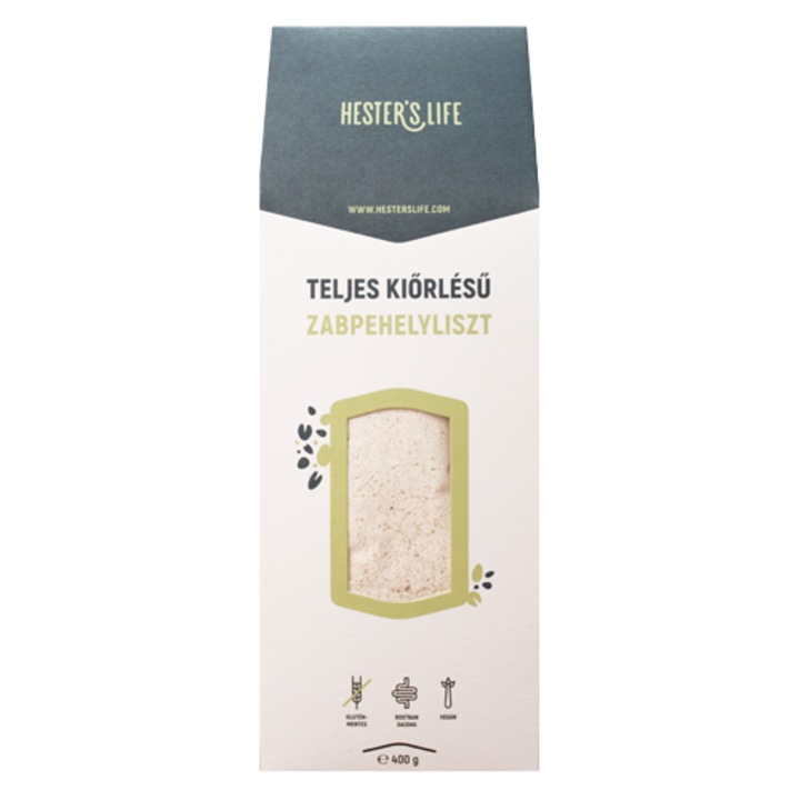 Teljes kiőrlésű zabpehelyliszt, 400 g