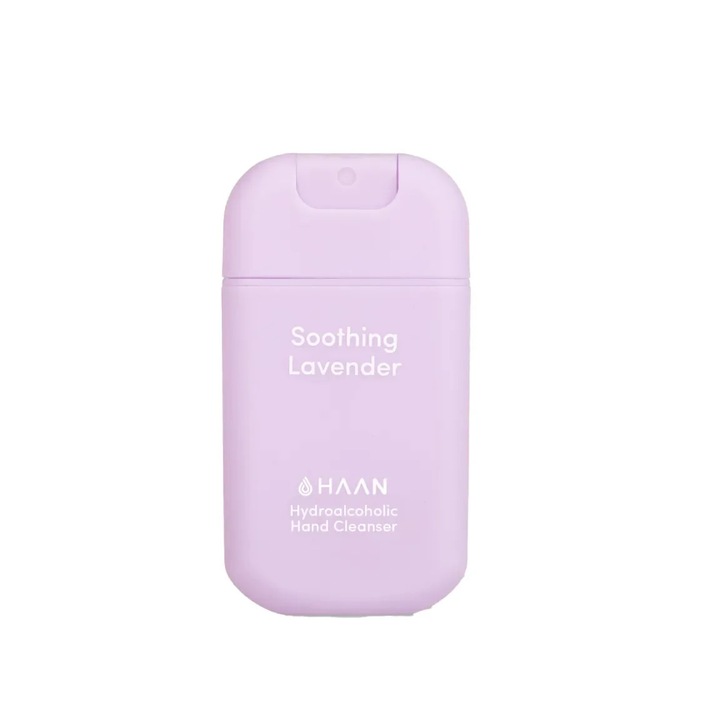 Hidrogel kézfertőtlenítő levendula jegyekkel, hidroalkoholos, Soothing Lavender, HAAN, 30 ml