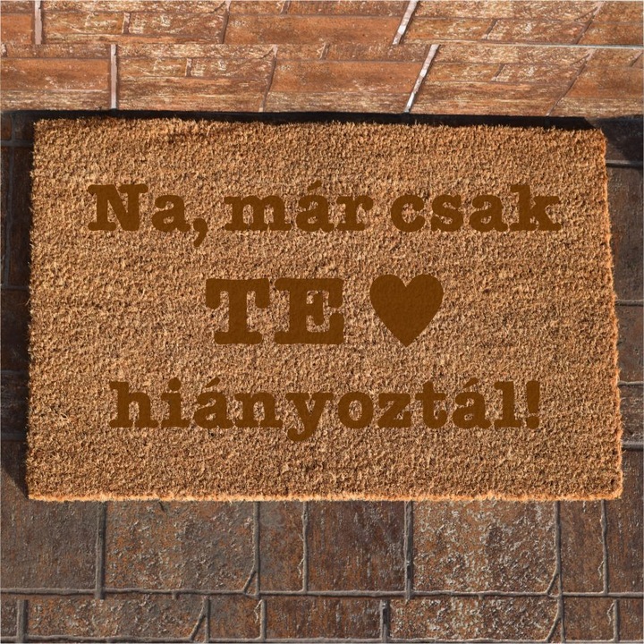 Lábtörlő „Na, már csak te hiányoztál!” felirattal