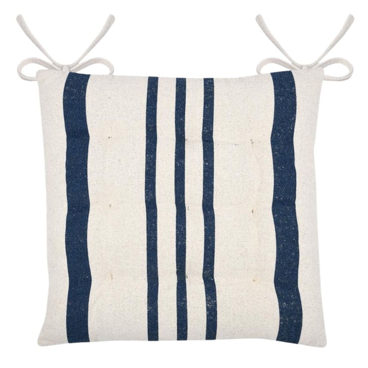 Perna decorativa STOF MANDUEL 38x38cm, culoare naturala cu dungi granat