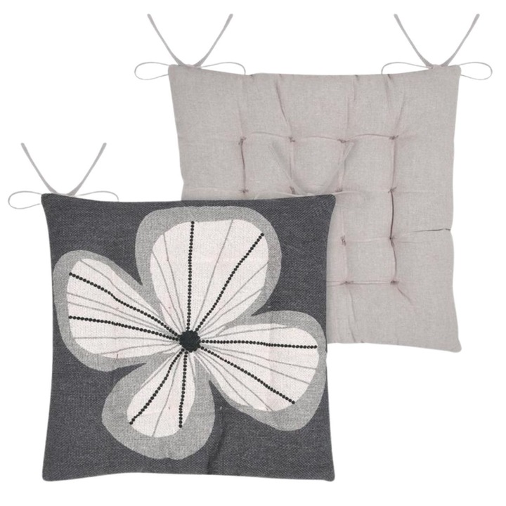 Perna decorativa TILDA, STOF, 38x38 cm, model floral, bicolor