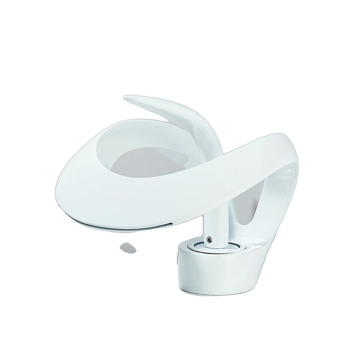 Baterie sanitara, montare pe blatul de chiuveta, control cu un singur maner, alb