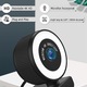 Уеб камера Full HD 4K, Omelivon, С допълнителна светлина, Вграден микрофон с намаляване на шума, Въртене на 360°, Свързване към PC/лаптоп, Резолюция 3840 x 2160 30fps, Широка съвместимост, USB, Черна