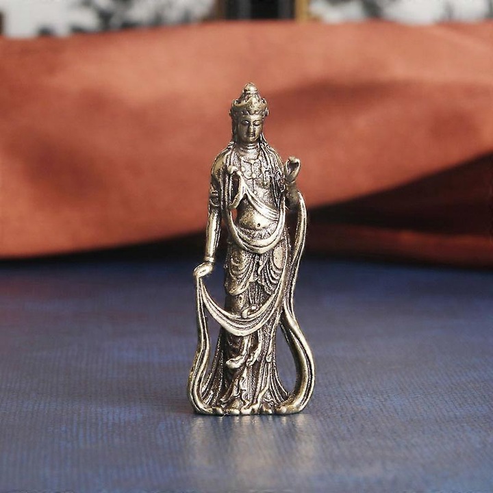 Statueta decorativa din alama Kwan-yin, 49mm, set de 1 buc.