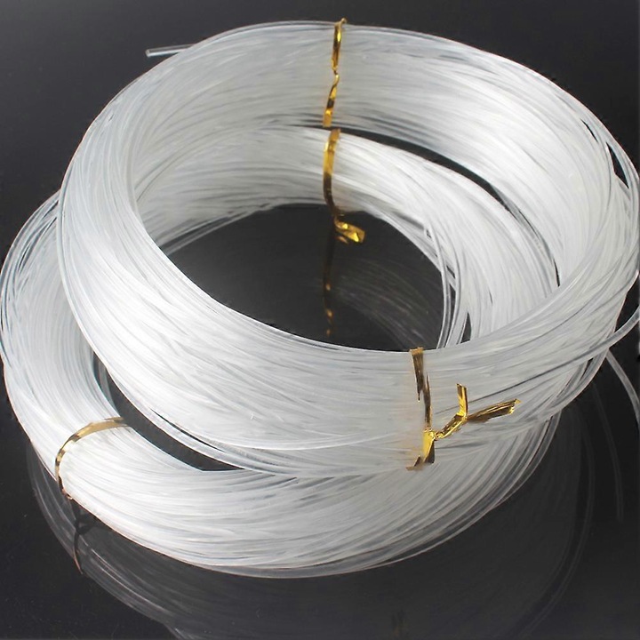 Sfoara de pescuit din nylon, 30M, 1.6mm/1.8mm/2mm, neagra/translucida, set de 1 bucata