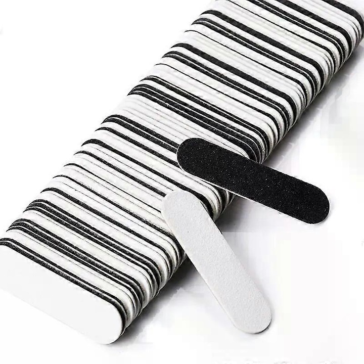 Set 100 Pcs pile cosmetice, dubla fata, granulatie 180/240, unelte manichiura profesionale