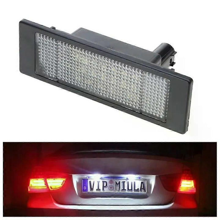 Lampa LED numar de inmatriculare pentru BMW E81 E87 E63 E64 M6 E85 E86 Z4 F12 F13 F20 K48, alb