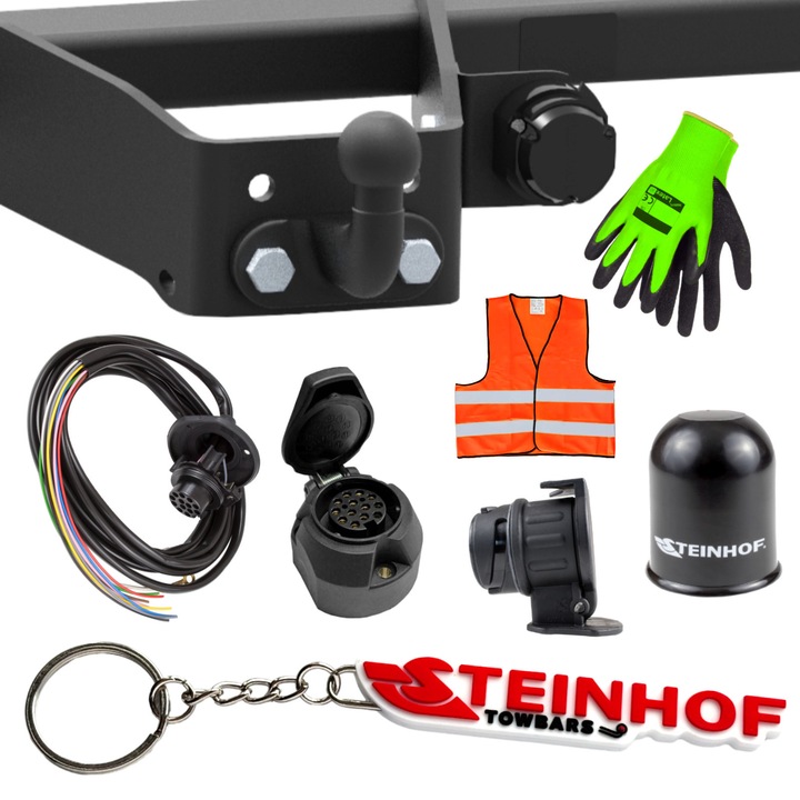 Renault Trafic 2 II 01-14 vonóhorog, levehető vonófejjel és 13 PIN-es elektromos kábellel, komplett szett