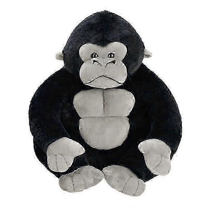 Jucarie de plus Gorilla, 35cm, neagra, design unic, umplutura din bumbac PP