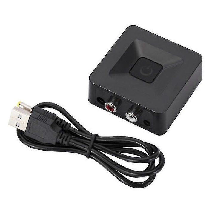 Vezeték nélküli audio adapter, 5.5x5.5x2.3cm, 3.5mm és 2RCA, okostelefonhoz és tablethez