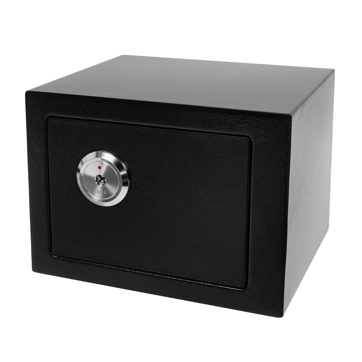 Seif de perete, design anti-furt, capacitate 4.6L, negru