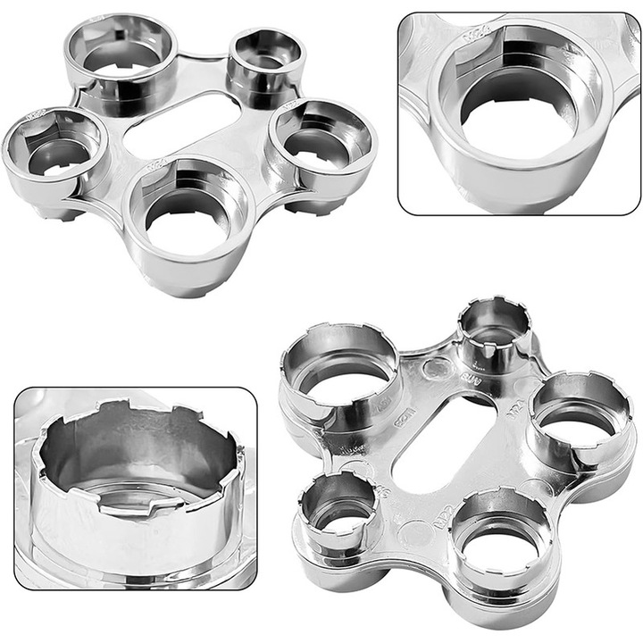 Cheie aerator, Rqiurpn, RASK, M16 / M18 / M20 / M22 / M24 / M28, Inox, Argintiu