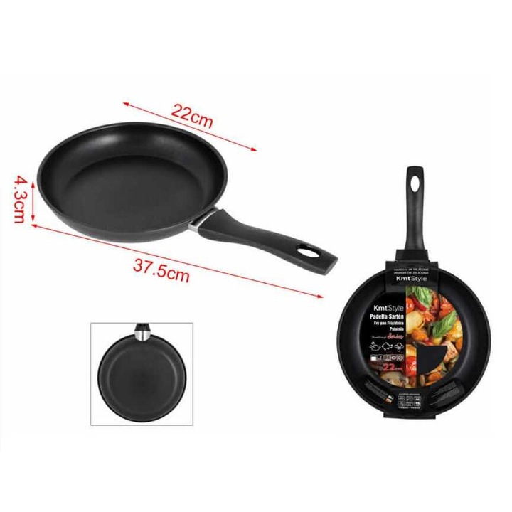 Tapadásmentes konyhai serpenyő szilikon nyéllel 22cm Kmt STYLE