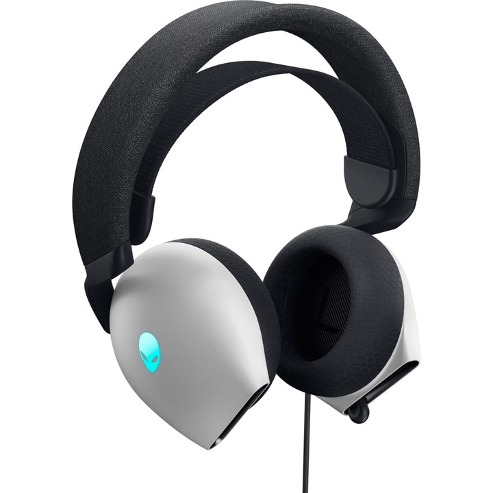 Dell Alienware AW520H vezetékes gamer fejhallgató, Hi-Res Audio, RGB, Lunar Light