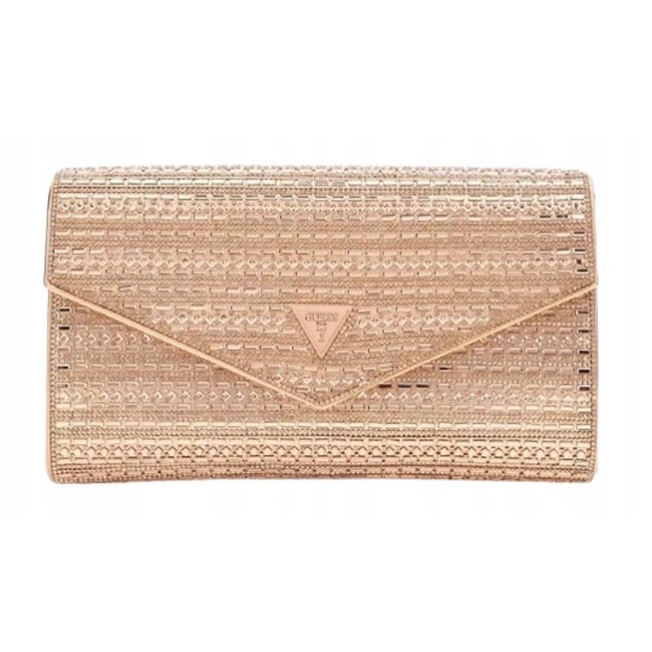 Guess kézitáska, rózsaarany, kristályokkal, univerzális méret