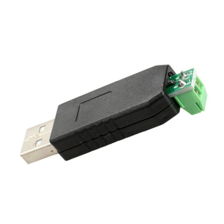 USB-RS232 adapter, USB-4 tűs átalakító, 62x123mm, fekete
