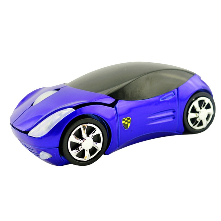 Mouse wireless universal, 1600 dpi, 2.4 GHz, albastru, 3 butoane