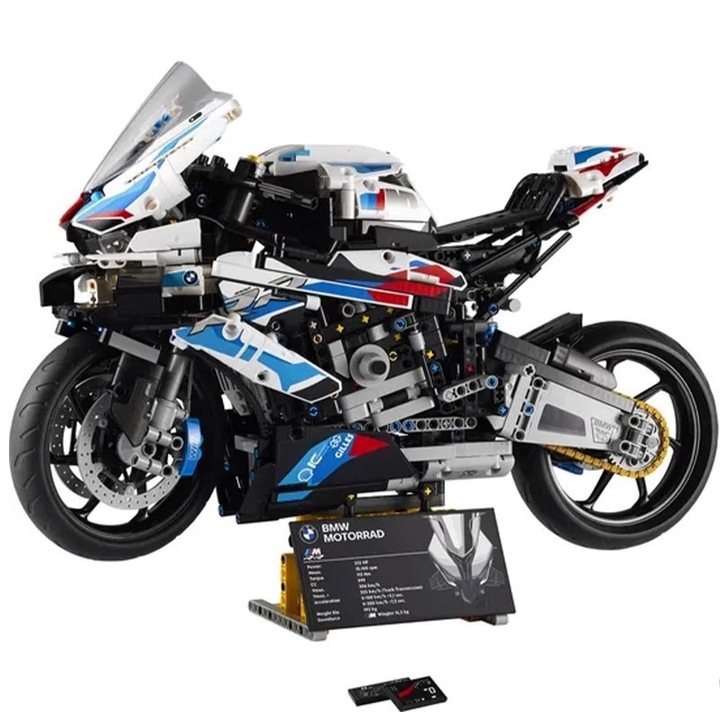 Set de constructie BMW M1000RR, cu kit de iluminare, 45x27cm