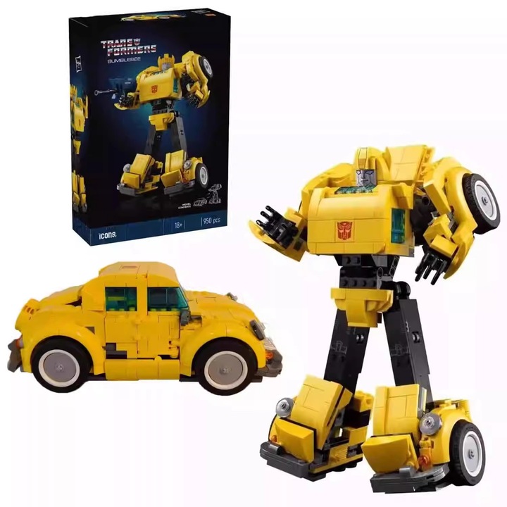 Set de constructie, Bumblebee Mecha, transformabil, 35x18.5cm