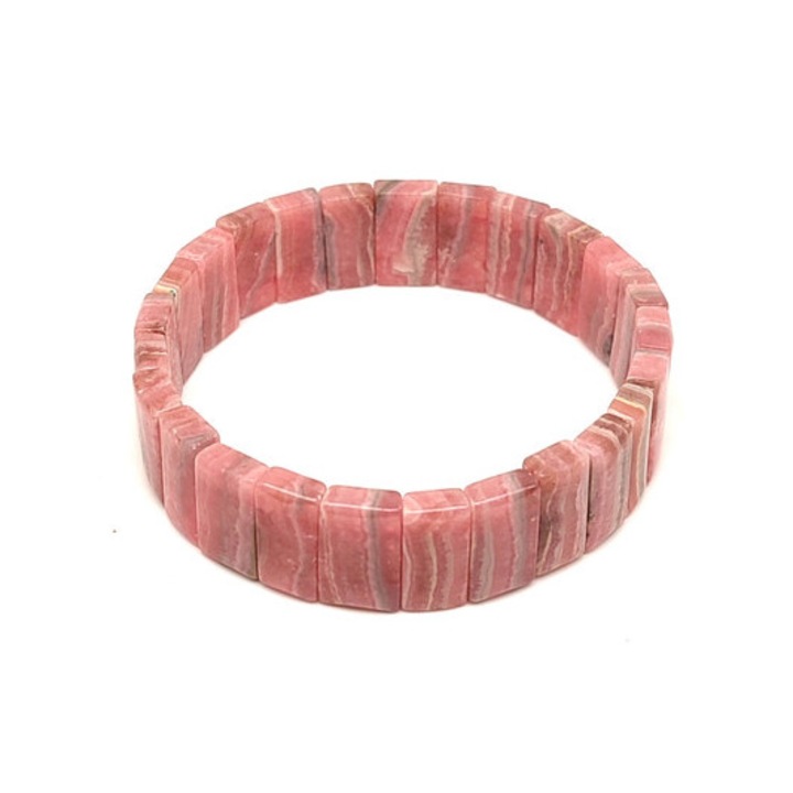 Rodokrozit téglalap karkötő 14-14, 5x6-9x4-5mm