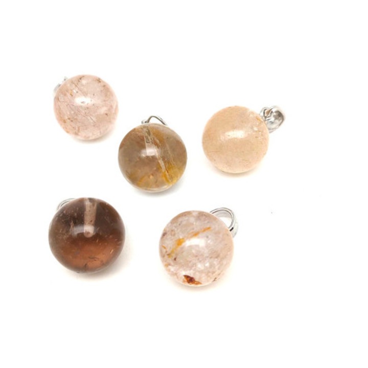 Golyó medál Rutilkvarc 17-18mm