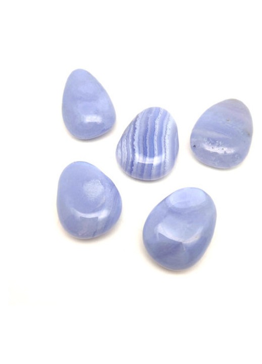 Átfúrt Achát blue lace csepp medál