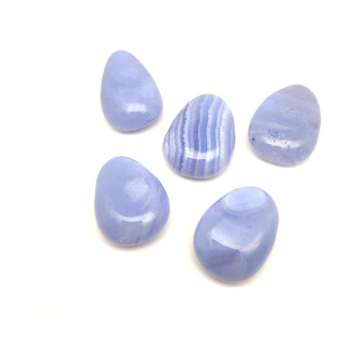 Átfúrt Achát blue lace csepp medál