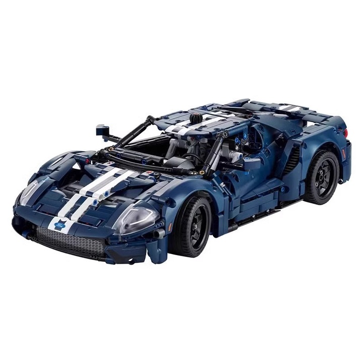 Конструктор Ford GT, 1.466 части, 39x18см, подвижни врати, управляеми колела