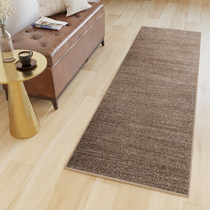 Covor Traversa Tapiso Sari, model clasic, usor de curatat, pentru incalzire prin pardoseala, pentru coridor, sufragerie, hol, intrare, fir de 10 mm 120 x 1000cm