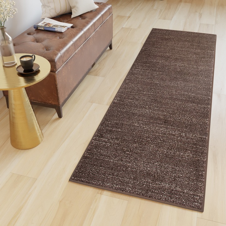 Covor Traversa Tapiso Sari, model clasic, usor de curatat, pentru incalzire prin pardoseala, pentru coridor, sufragerie, hol, intrare, fir de 10 mm 100 x 1000cm
