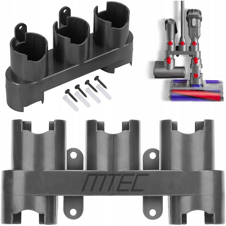 Uchwyt organizator pentru accesorii aspirator Dyson, 5 locuri, montaj simplu, M-TEC