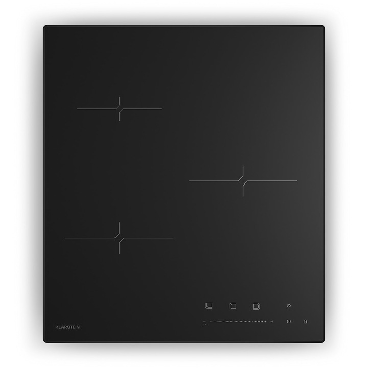 Klarstein, Velaire Indukciós Főzőlap, Elegáns, Minimalista, Erőteljes, 3 Főzőzóna, 5500 W, 45 Cm