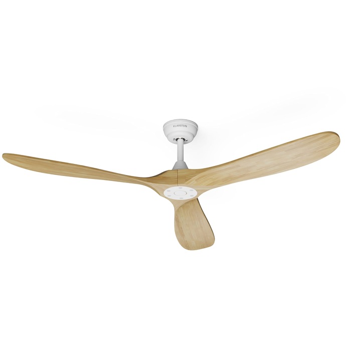 Klarstein, Ventilator De Tavan Bahama Breeze Smart Ceiling Fan, Palete Rotor Din Lemn Masiv, Telecomanda + Control Prin Aplicatie