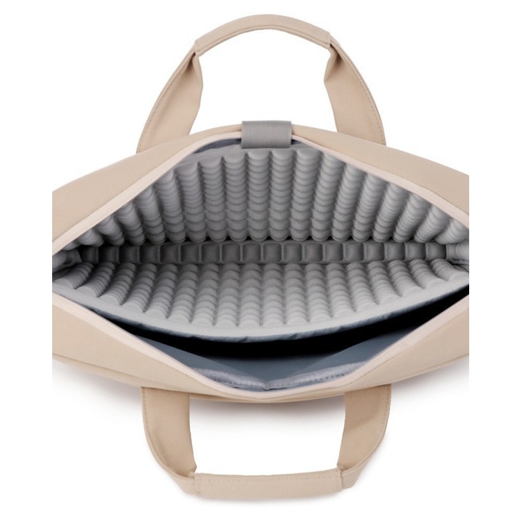 Geanta pentru laptop, respirabila, impermeabila, rezistenta la socuri, cu maner si sistem de transport cu roti, ORBER, prevazuta cu perne de aer, potrivita pentru laptopuri de 17-18 inch, din tesatura Oxford, 44 × 9 × 33 cm, culoare kaki