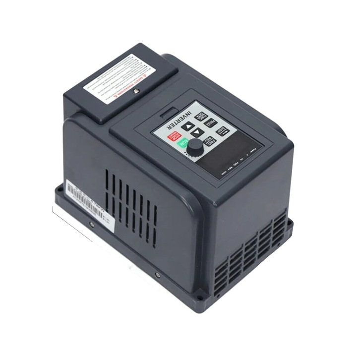Frekvenciaváltó, AC 220V motor fordulatszám-szabályzó, ventilátorokhoz és szivattyúkhoz, fekete