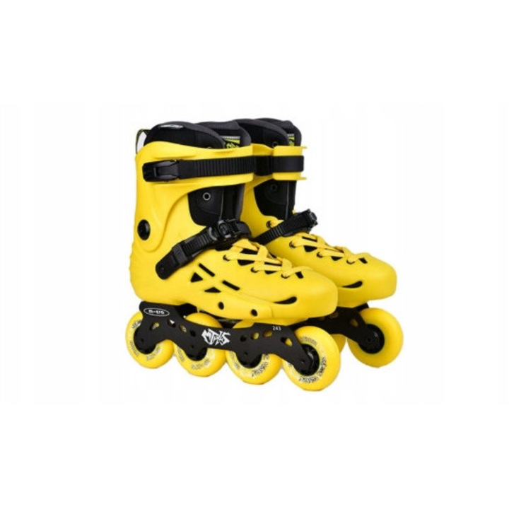 Role Micro MT-Plus, galbene, 36, cu carcasa din polipropilena, roti rezistente