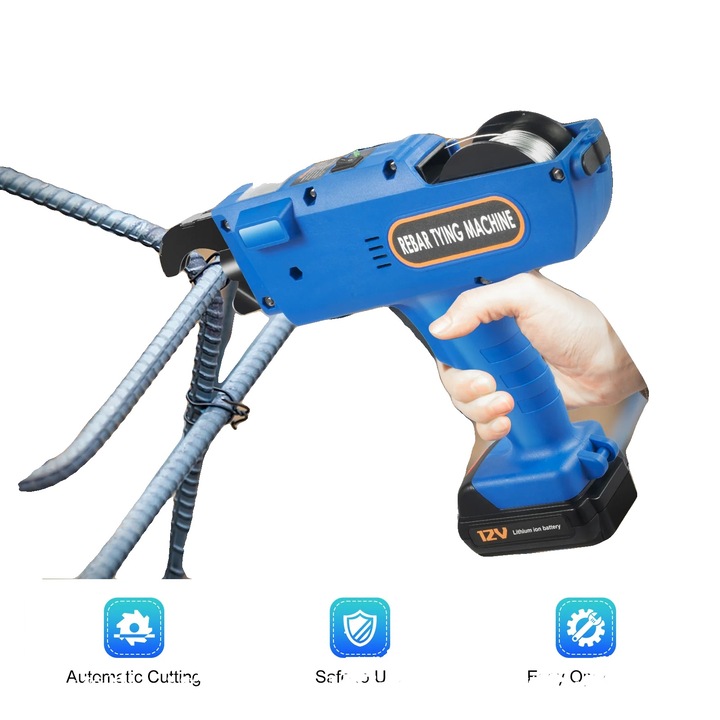 Kötözőfogó, 8-34mm, kompakt kialakítás, műanyag és acél, automatikus csomókioldó mechanizmussal